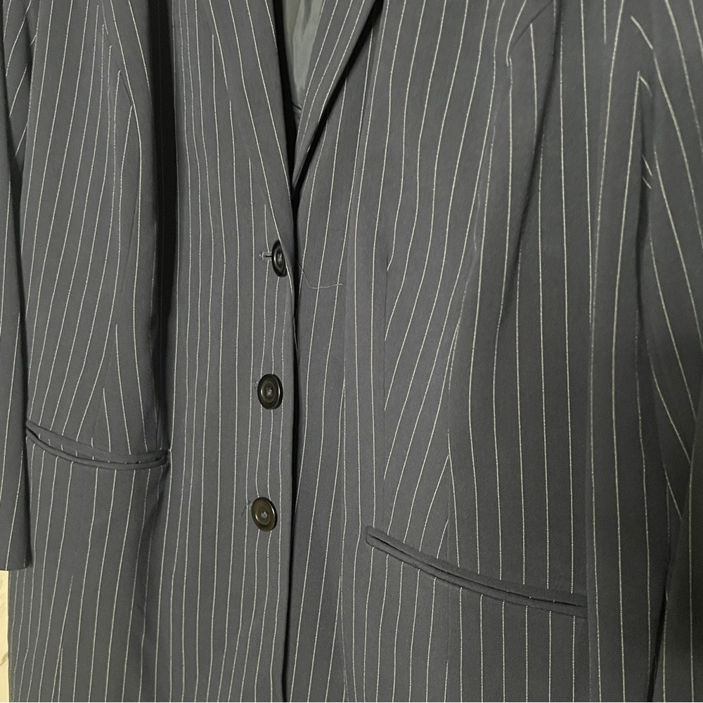 Jessica London Navy Pinstripe Blazer SZ 20 - Picture 4 of 7